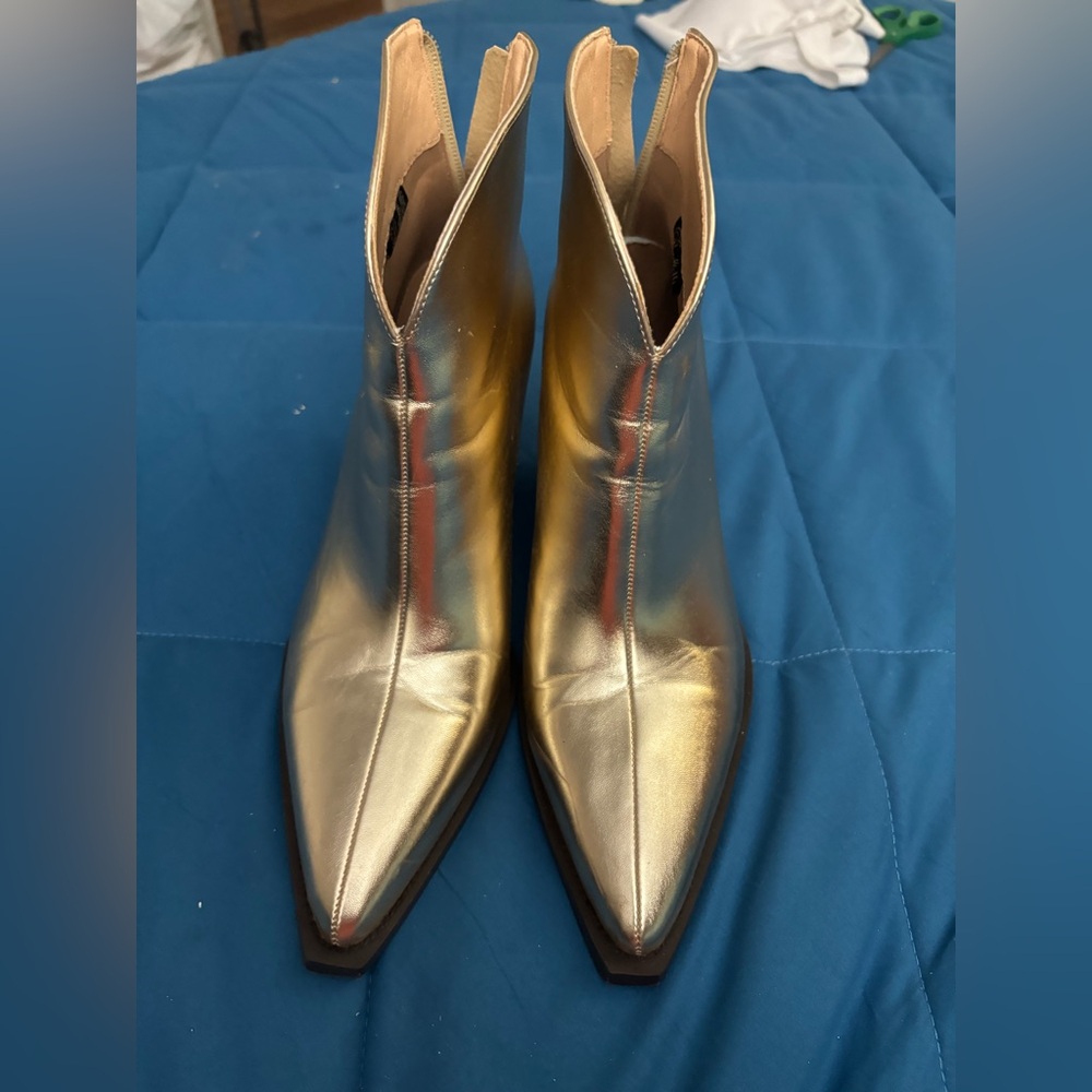 Raffelli Gold Ankle Boots